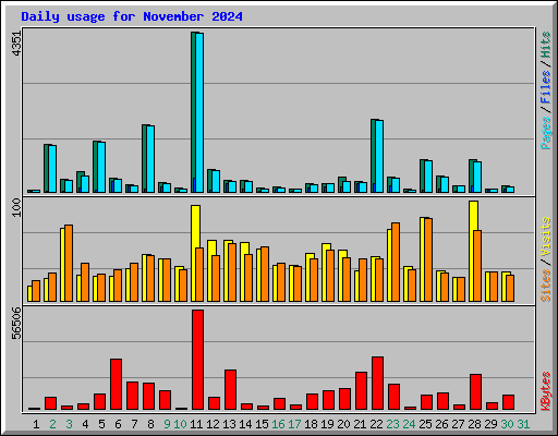 Daily usage for November 2024