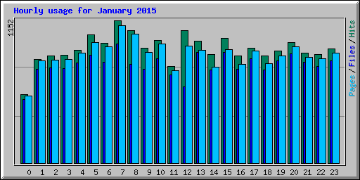 Hourly usage for January 2015