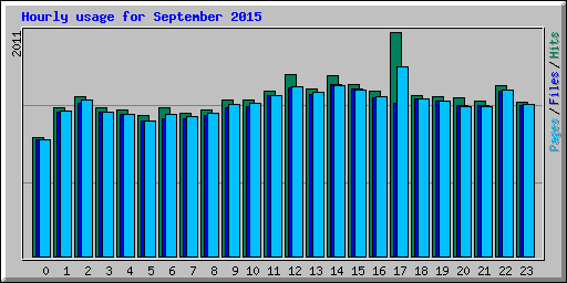 Hourly usage for September 2015