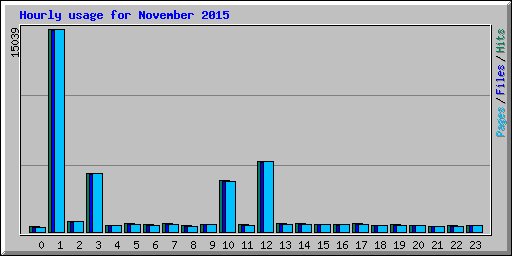 Hourly usage for November 2015