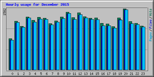 Hourly usage for December 2015