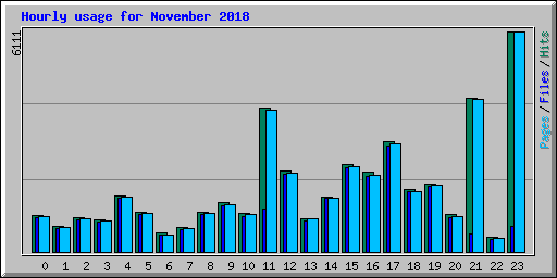 Hourly usage for November 2018