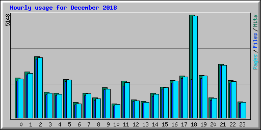 Hourly usage for December 2018