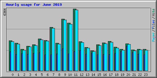 Hourly usage for June 2019