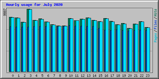 Hourly usage for July 2020