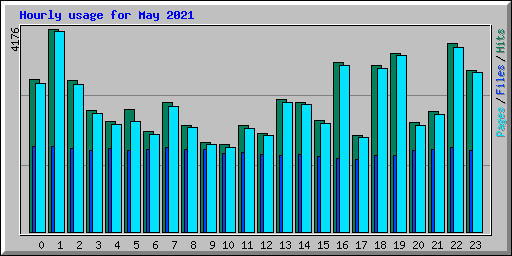Hourly usage for May 2021