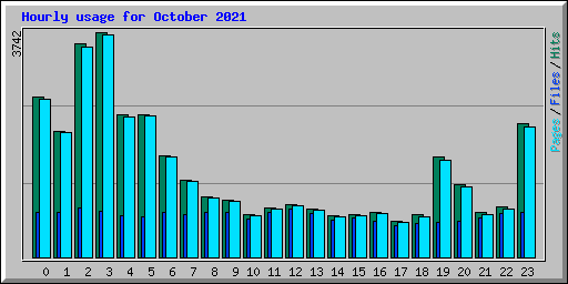 Hourly usage for October 2021