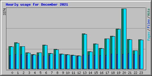 Hourly usage for December 2021