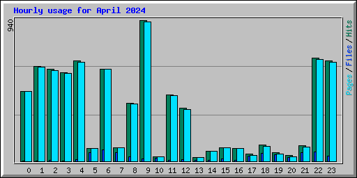Hourly usage for April 2024