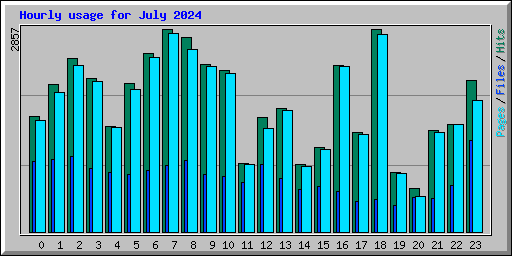 Hourly usage for July 2024