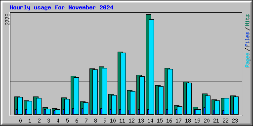 Hourly usage for November 2024